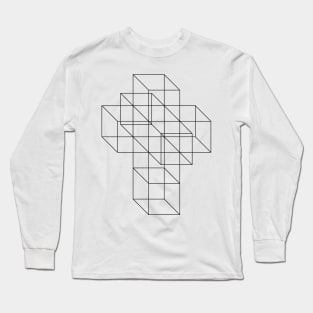 Hypercube (black) Long Sleeve T-Shirt